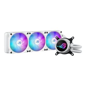 ASUS – Asus ROG STRIX LC III 360 ARGB White Liquid CPU Cooler, 360mm, 7th Gen v2 Asetek Pump, ARGB Fans, Rotatable Water Block