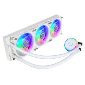 COOLER MASTER – Cooler Master PL360 Flux ARGB 360mm Liquid CPU Cooler, 3x ARGB PWM Fans, RGB Pump Head, RGB Controller, White